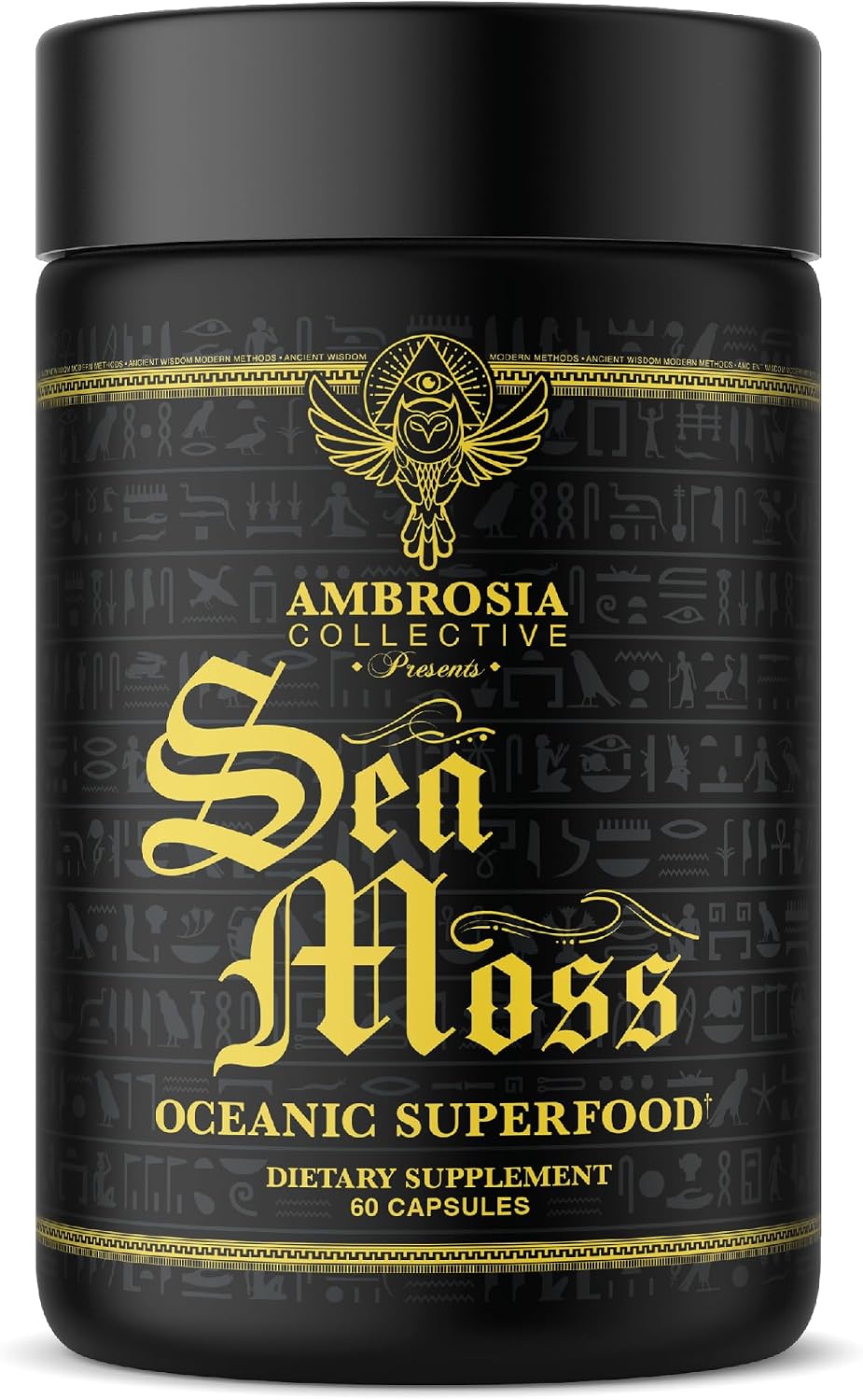 Ambrosia Organic Irish Sea Moss Capsules | 500mg | 120 Veggie Capsules - görsel 1