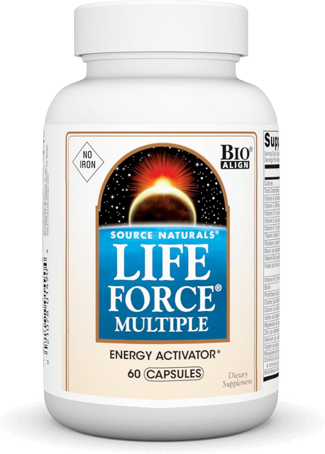 Source Naturals Life Force Multiple, Iron Free – Daily Multivitamin with 40+ Nutrients (180 Capsules) - görsel 10