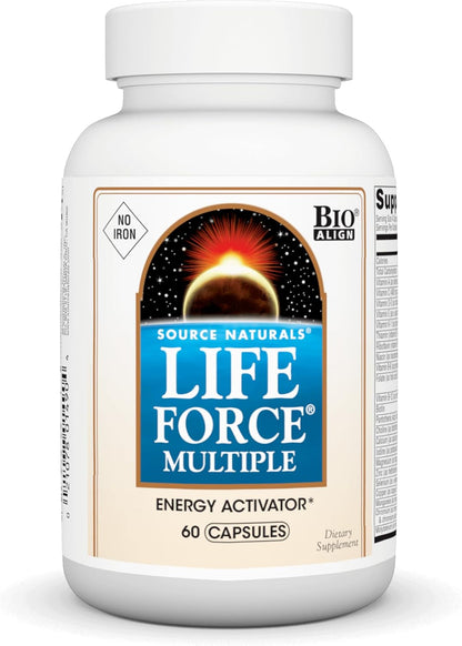 Source Naturals Life Force Multiple, Iron Free – Daily Multivitamin with 40+ Nutrients (180 Capsules)