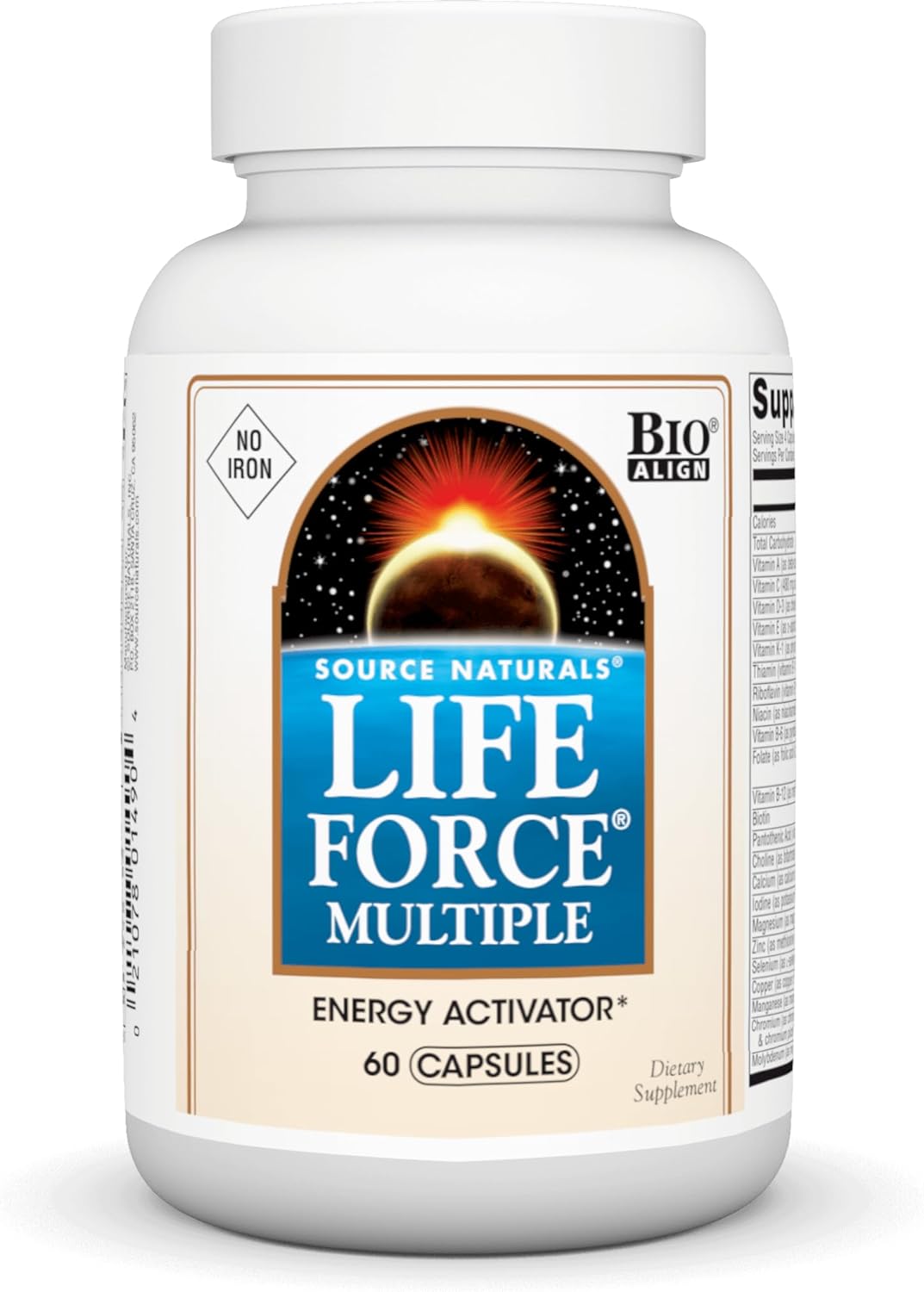 Source Naturals Life Force Iron Free Daily Multivitamin, High Potency, 60 Capsules - görsel 1