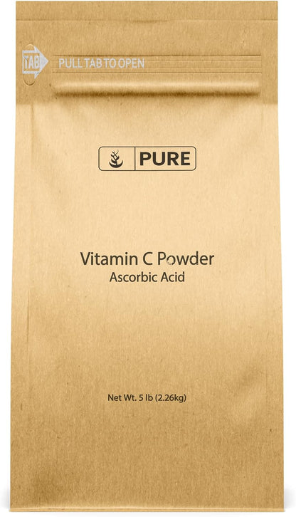 PURE ORIGINAL INGREDIENTS Vitamin C Powder (1 lb) Ascorbic Acid, Non GMO, Food Supplement