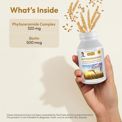 ANDREW LESSMAN Phytoceramides with Biotin - 60 Softgels - Skin's Natural Internal Moisturiser