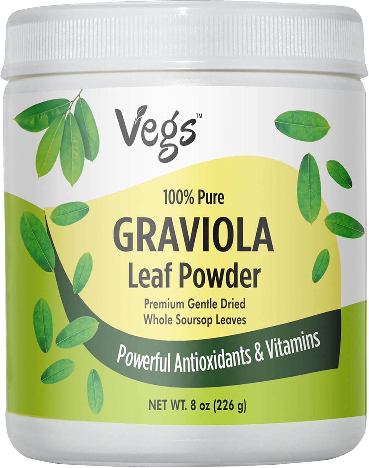 Vegs Organic Graviola Soursop Leaf Powder - Single Origin, True Green, 227 g - görsel 1
