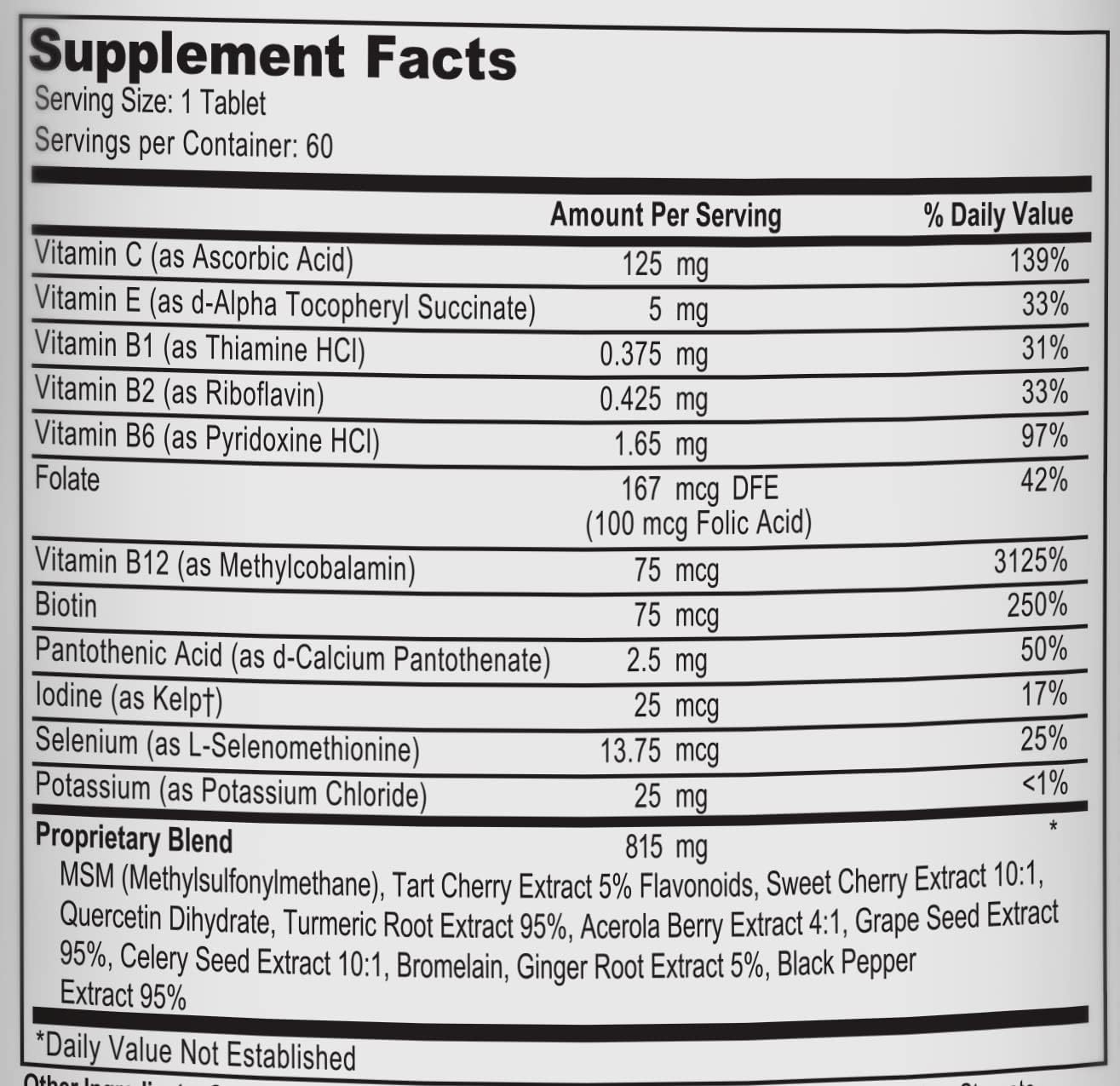 Uric Acid Support Supplement – Tart Cherry, Celery Extract, Turmeric & Quercetin – 60 Vegetarian Tablets - görsel 7