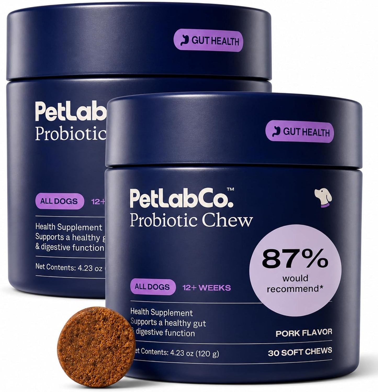 PetLab Co. Probiotics for Dogs – Pork Flavour – 30 Soft Chews (Value 2-Pack) - görsel 1