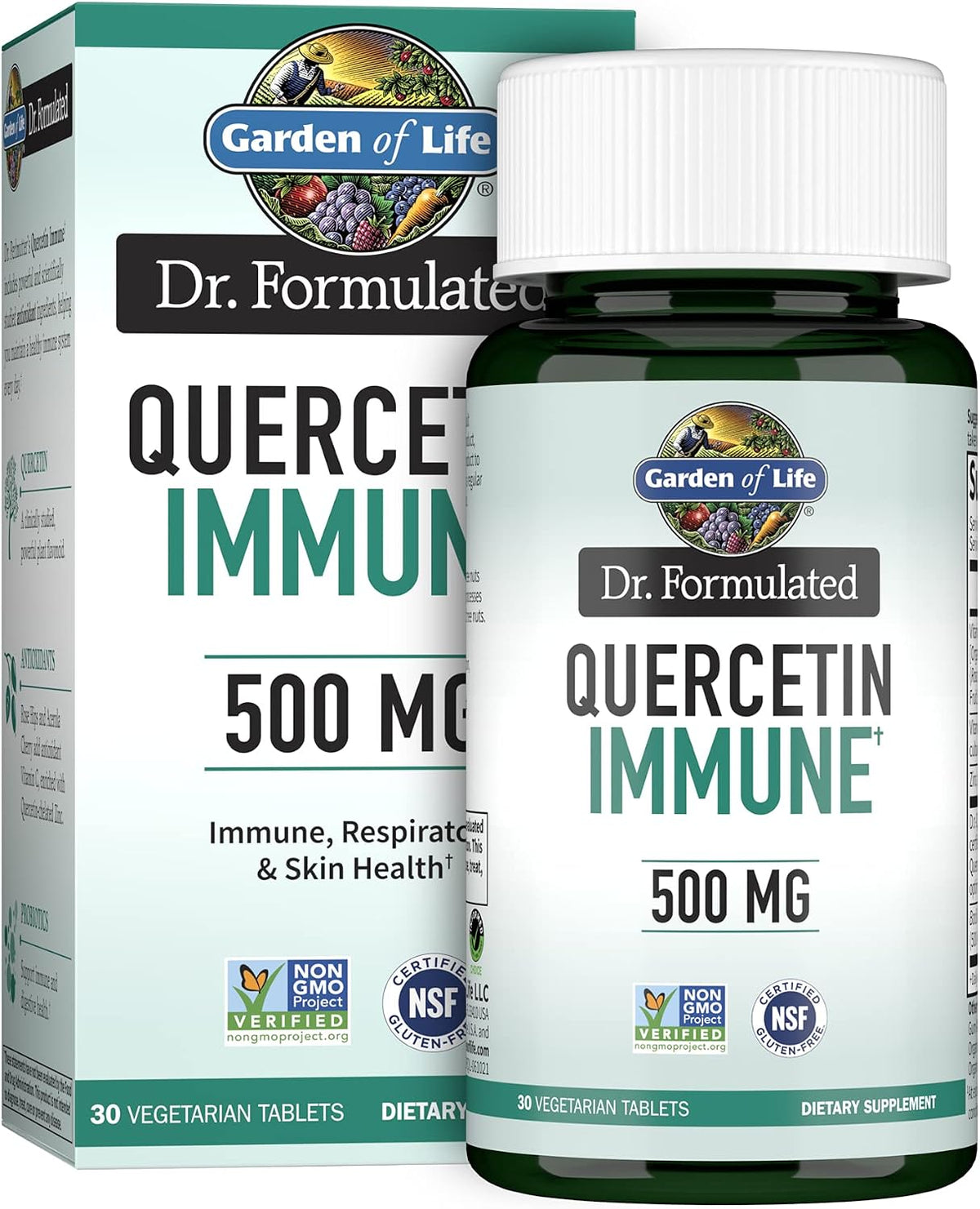 Garden of Life Dr. Formulated Quercetin Immune – Vitamin C, D & Probiotics – 30 Tablets - görsel 1