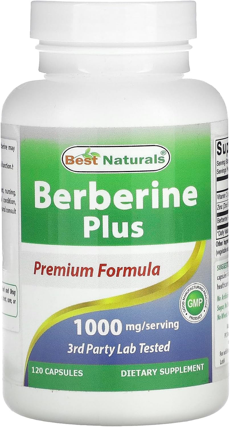 Best Naturals Berberine Plus 1000 mg per Serving, 120 Capsules - görsel 1