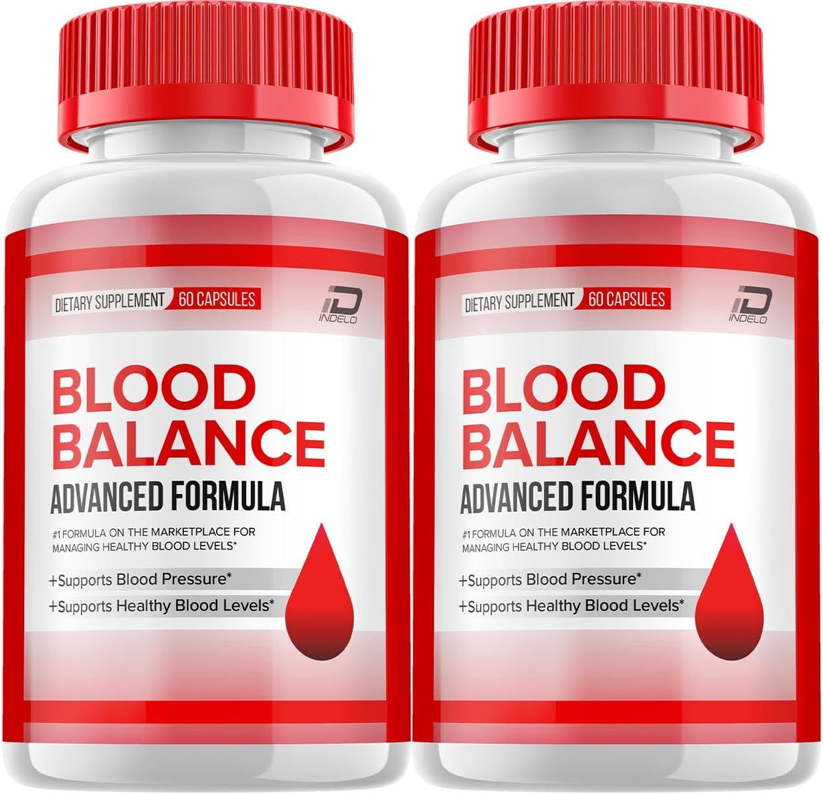 Blood Balance Capsules – Advanced Supplement for Normal Levels – All-Natural Formula – 2 Pack (120 Capsules per Bottle) - görsel 1