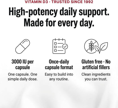Olympian Labs Vitamin D3 3000 IU 100 Capsules