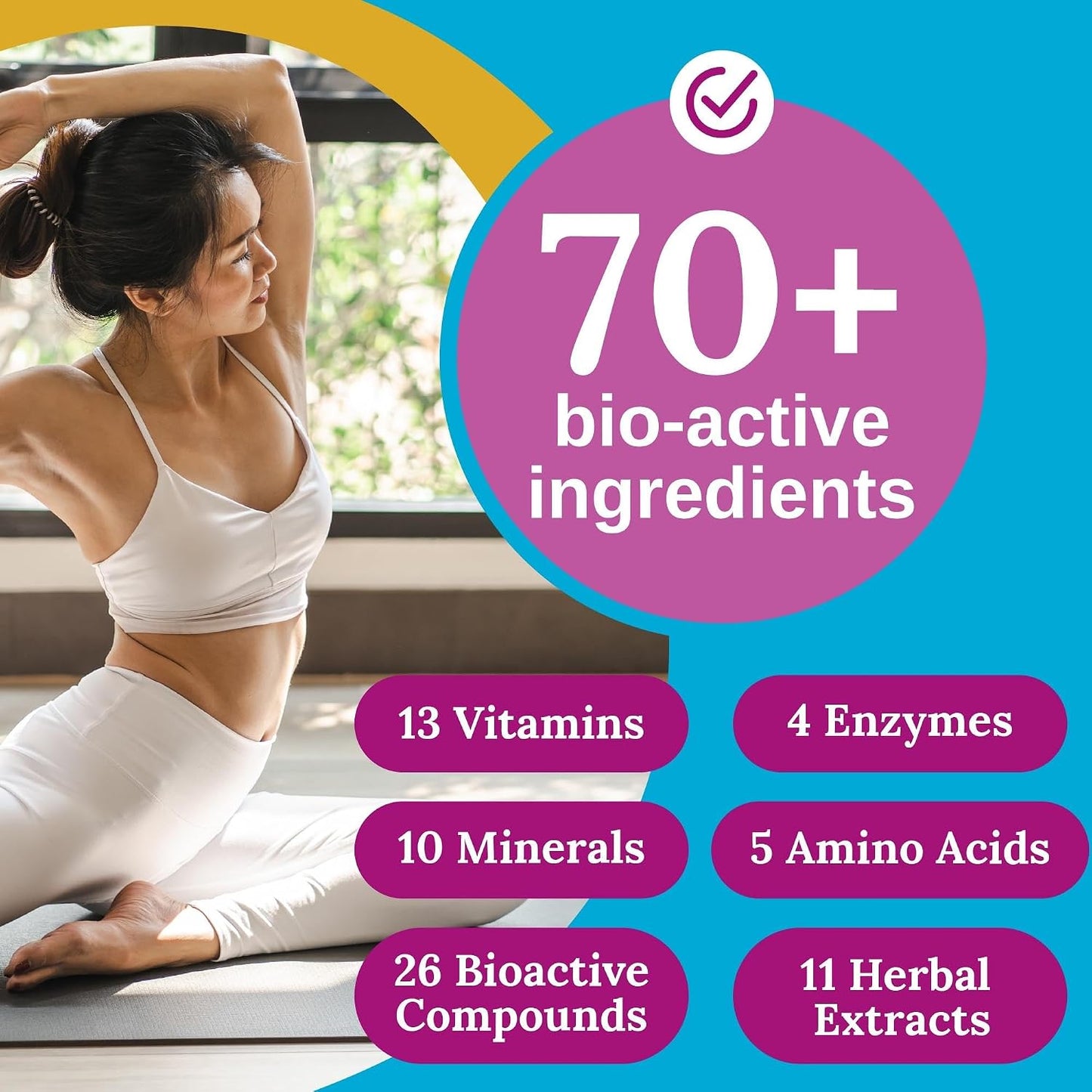 Xtendlife Total Balance Women's Multivitamin: 77 Nutrients for Immune, Heart, Digestive and Cellular Health - 30 Day Supply - görsel 3