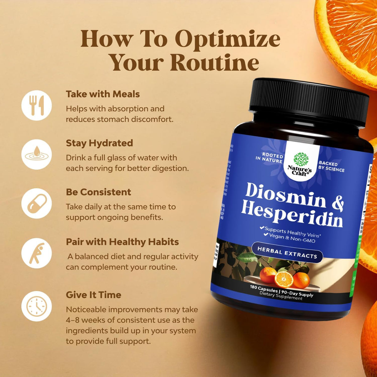 Diosmin Hesperidin 1000mg Complex – Circulation & Vein Support - görsel 2