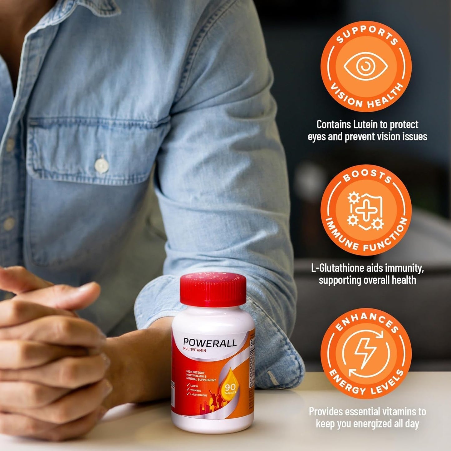Basic Brands - Powerall Multivitamin - 90 Tablets - 2-Pack - görsel 4