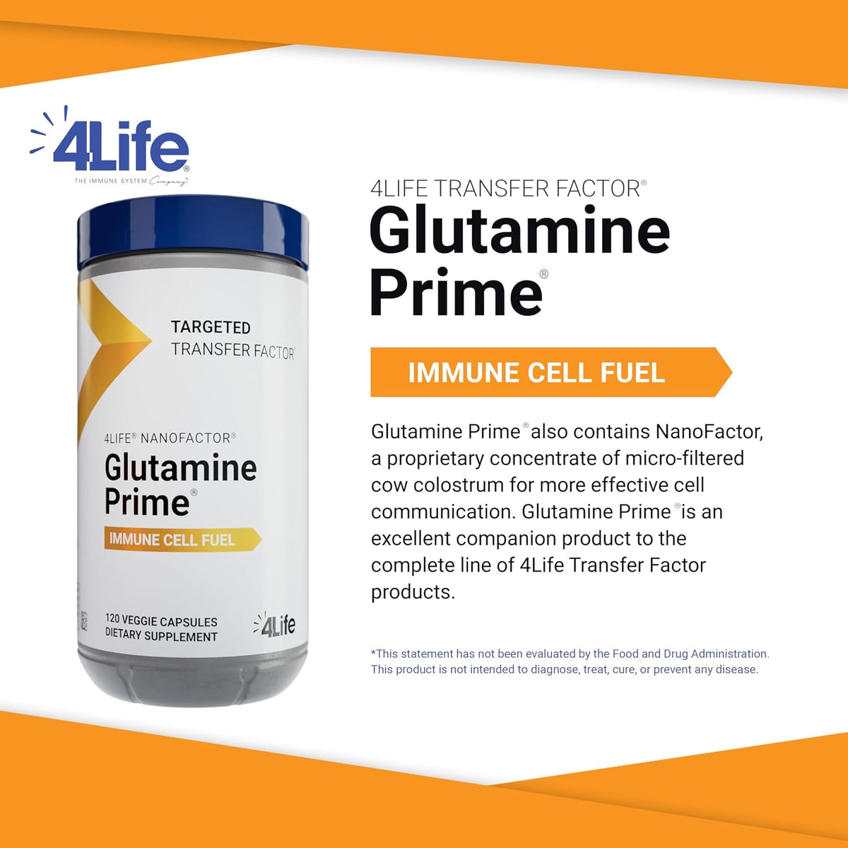 4Life Targeted Transfer Factor Glutamine Prime - 120 Capsules - görsel 3