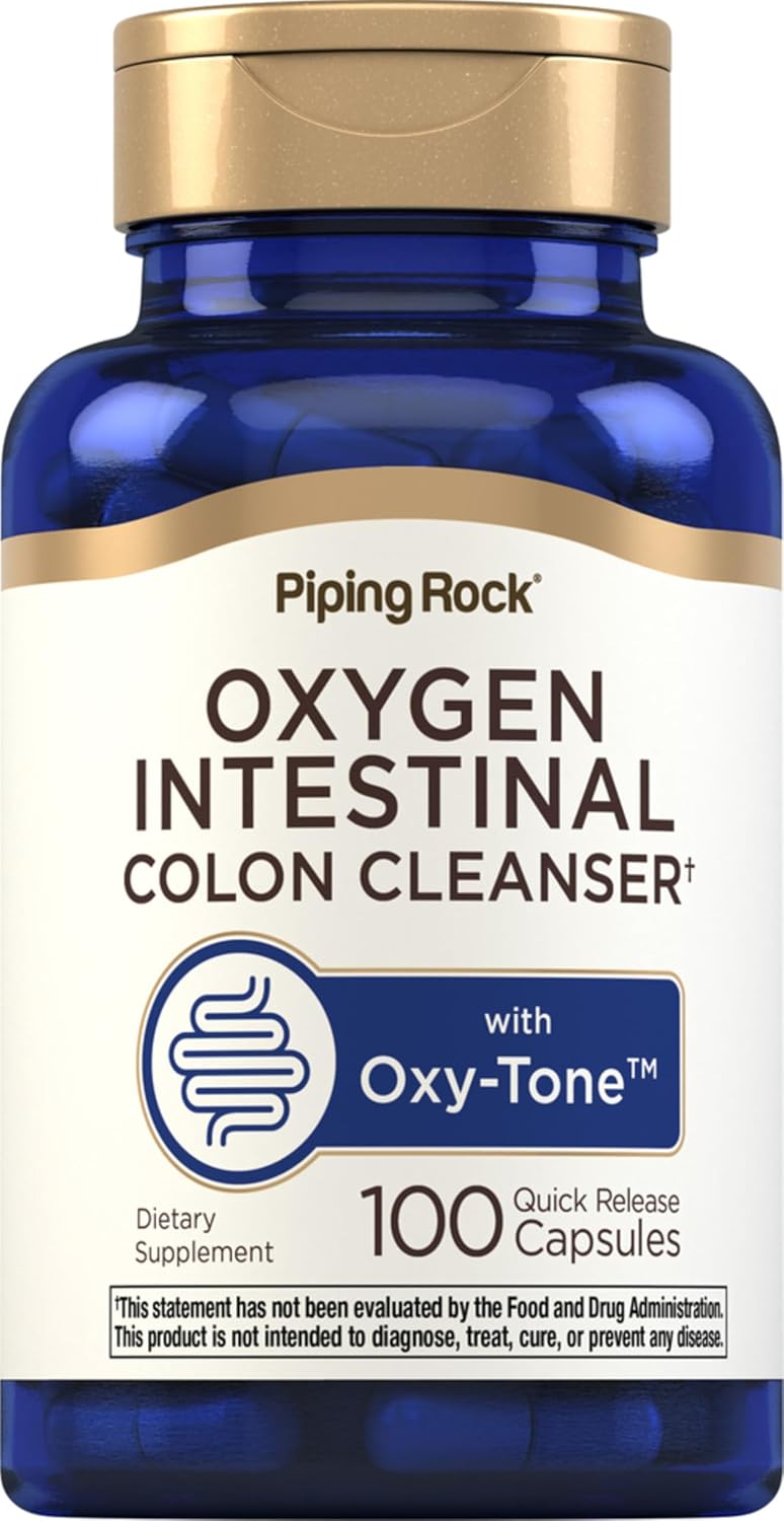 Piping Rock Colon Cleanse - Oxy-Tone Oxygen Intestinal Cleanser - 100 Capsules - görsel 1