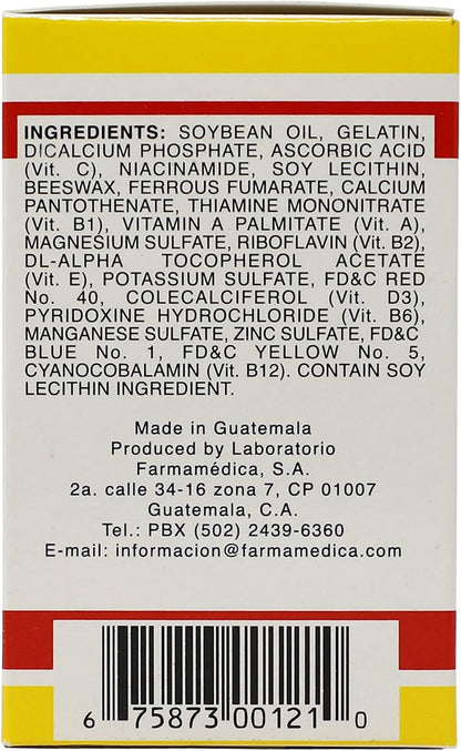 Vital Fuerte, Vitamins and Minerals Food Supplement, 30 Capsules