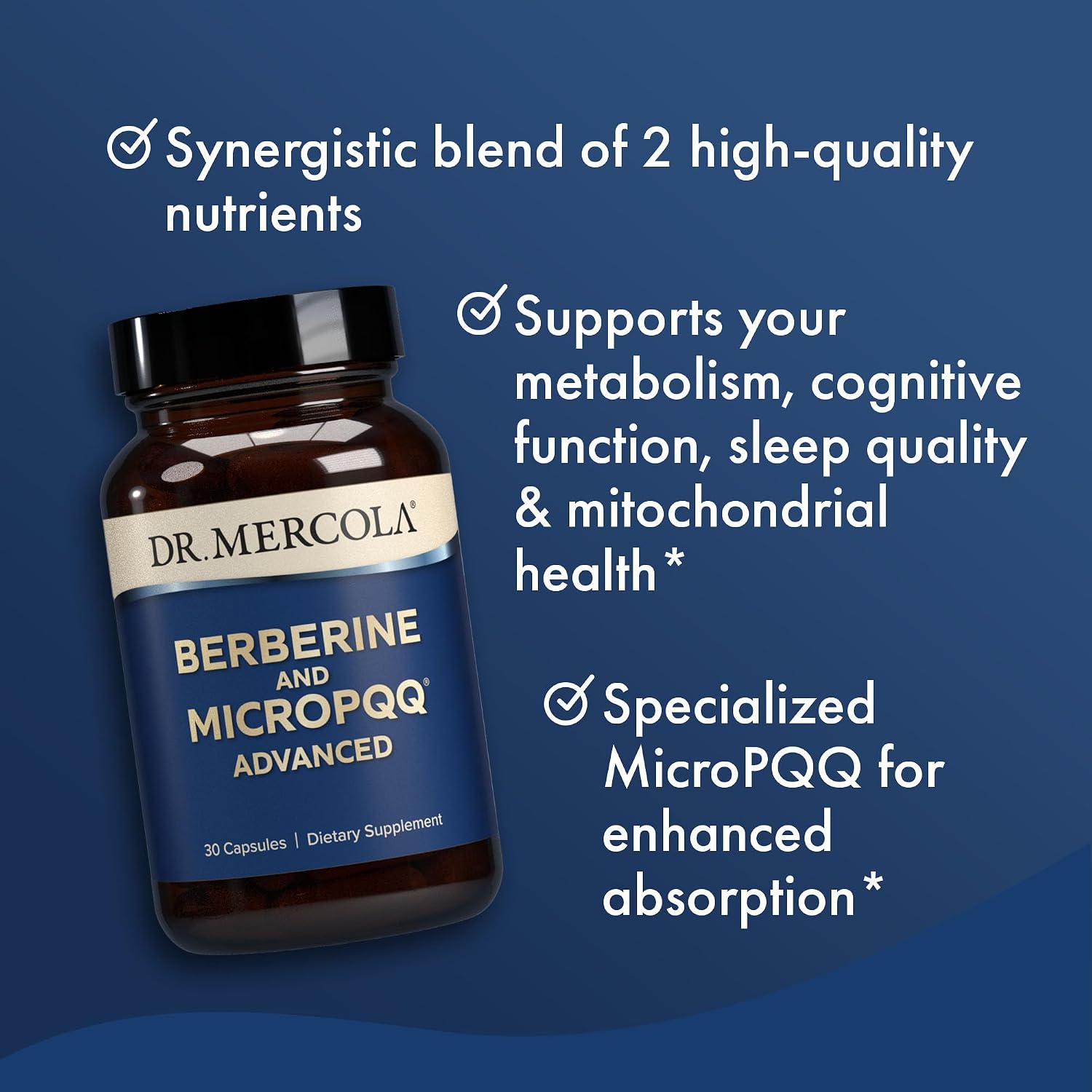 Dr. Mercola Berberine and MicroPQQ Advanced – 30 Capsules - görsel 4