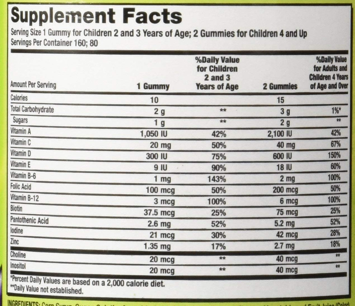 Kirkland Signature Children's Complete Multivitamin Gummies, 160 Count (4 Pack) - görsel 2