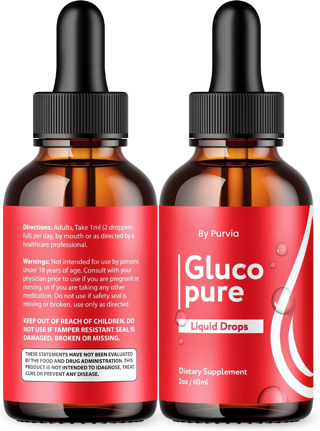 Gluco Pure Liquid Drops - Advanced Formula Supplement (2-Pack) - görsel 3
