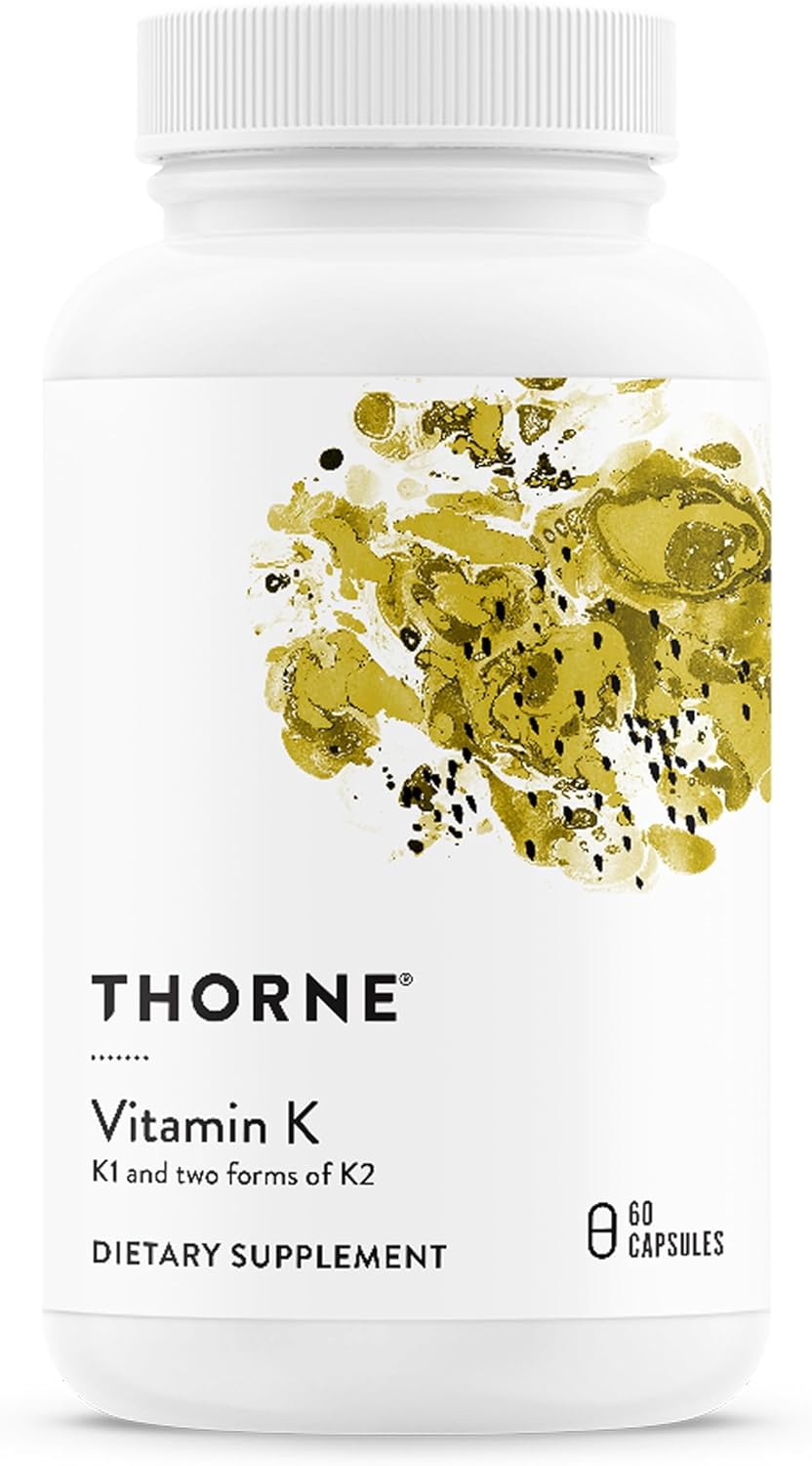THORNE Vitamin K - Vitamins K1 and K2 (as MK-4 and MK-7) - 60 Capsules - görsel 1