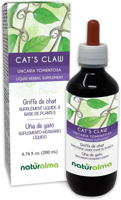 Naturalma Cat's Claw (Uncaria tomentosa) Bark Alcohol-Free Tincture - 200 ml Liquid Extract