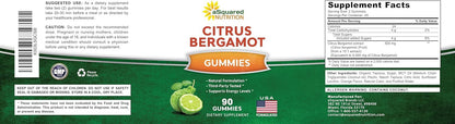 aSquared Nutrition Citrus Bergamot Gummies - 500mg Citrus Bergamot Extract Food Supplement