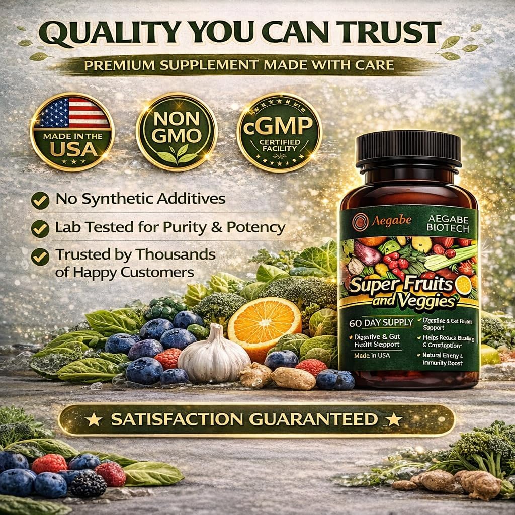 Super Fruits and Vegetables Food Supplement – 36 Whole Foods, 60-Day Supply - görsel 7