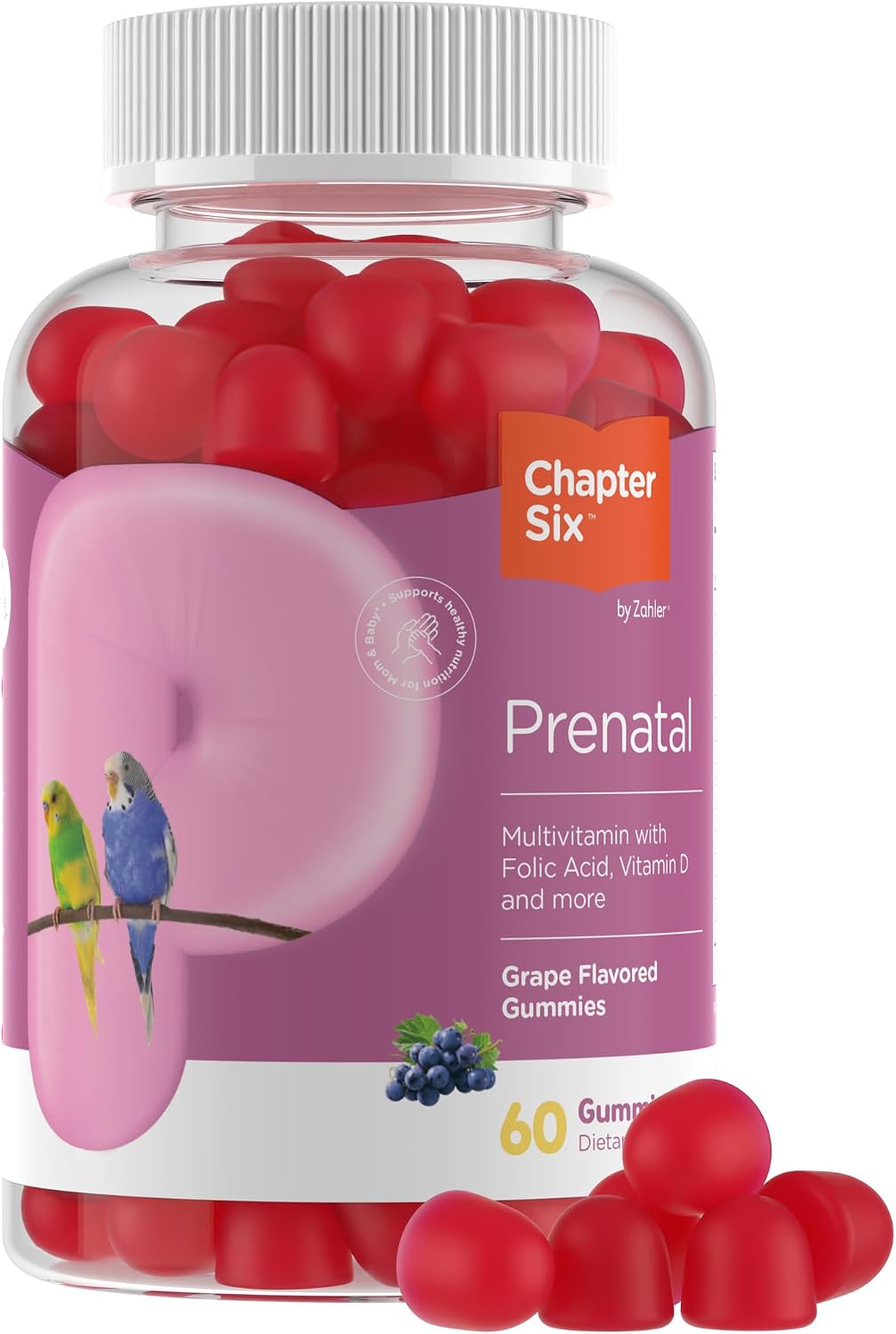 Zahler Prenatal Gummies - 60 Gummies (30 Servings) - Kosher, Gluten-free, Vegetarian-Friendly Grape Flavour - görsel 1