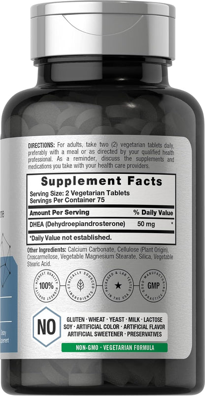 Horbäach DHEA 50mg Supplement – 150 Tablets