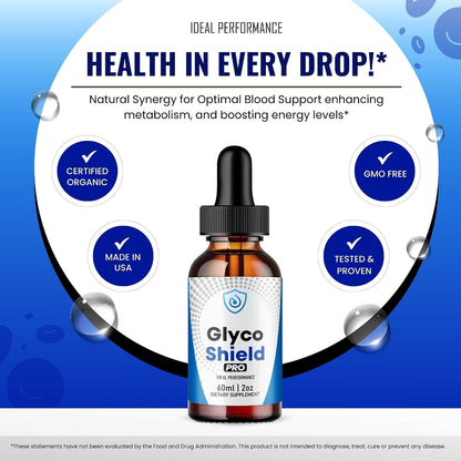 Glyco Shield Drops, Official GlycoShield Blood Formula Support Supplement - Maximum Strength, All Natural Formula (2 Pack)