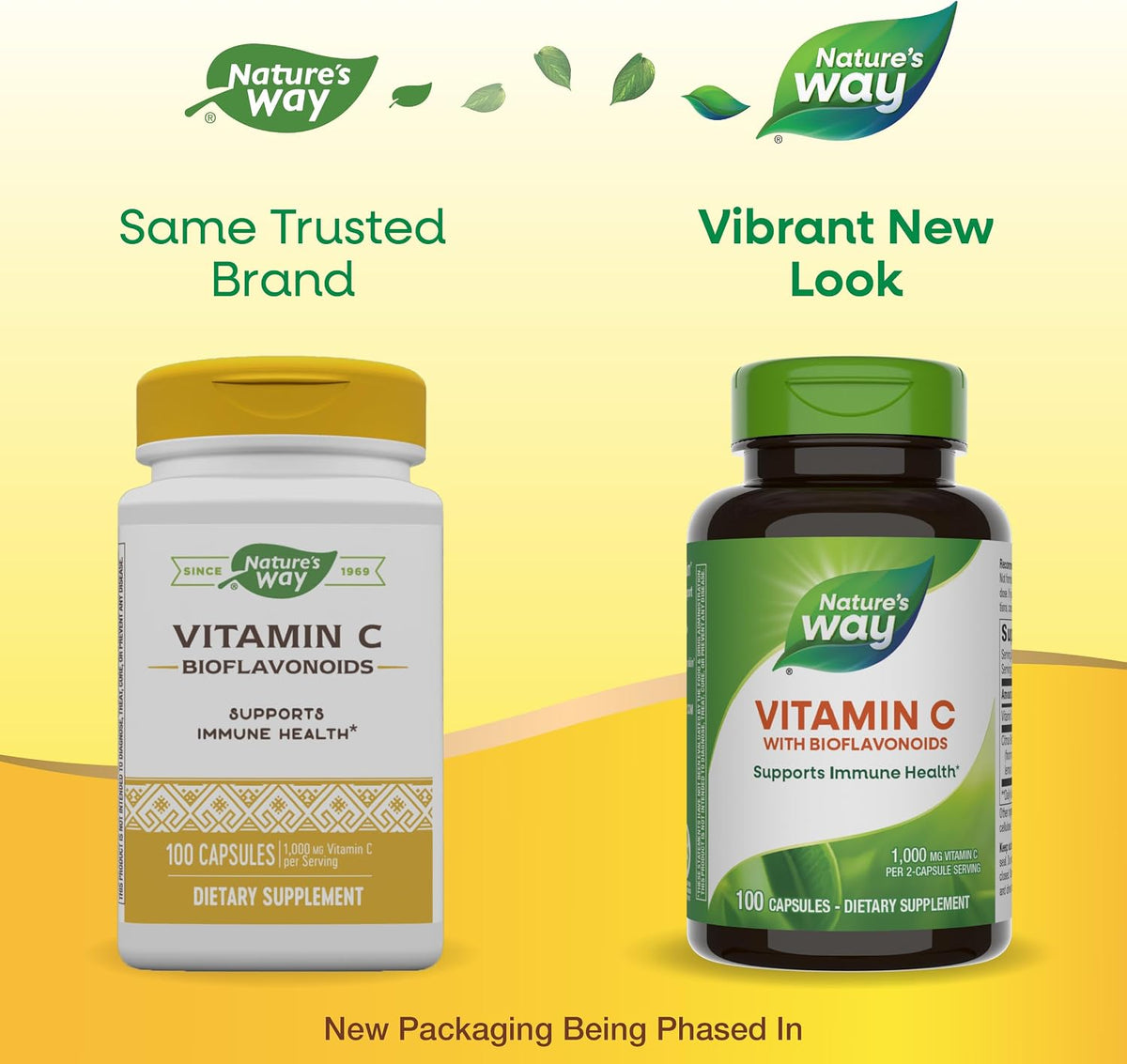 Nature's Way Vitamin C 500 mg with Bioflavonoids, 1000 mg per Serving, 100 Capsules (Pack of 2) - görsel 3