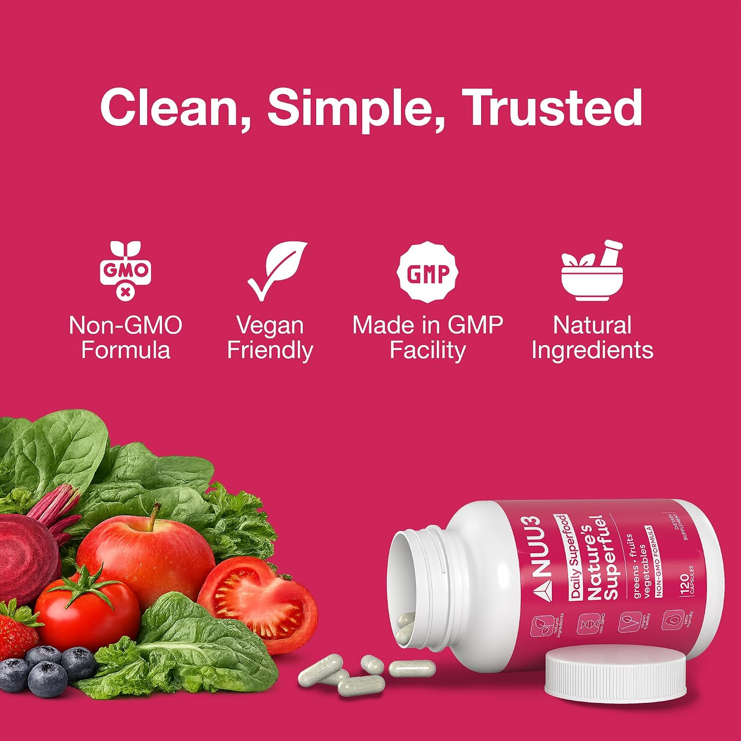 Nature’s Superfuel – Fruits & Veggies Capsules for Men & Women - görsel 6