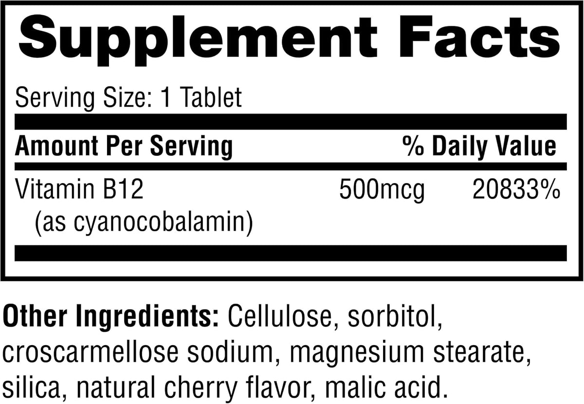 Twinlab B-12 Dots – Vitamin B12 500 mcg, 250 Tablets - görsel 2