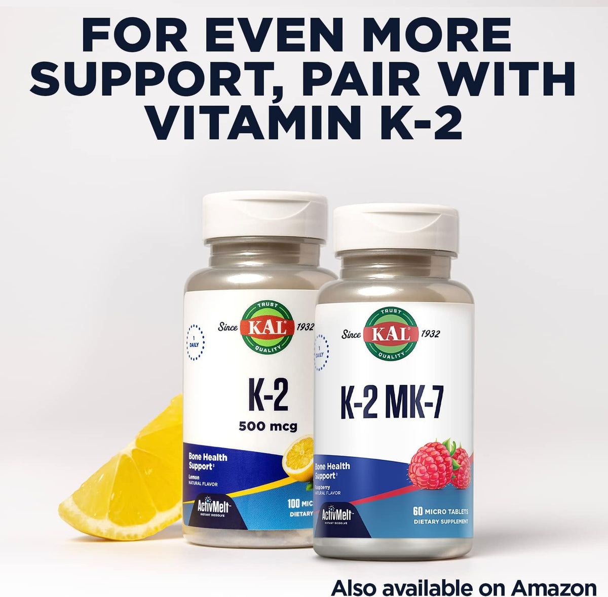 KAL Vitamin D3 Chewable, 5000 IU (125 mcg), Natural Peppermint Flavour, 60 Tablets - görsel 7