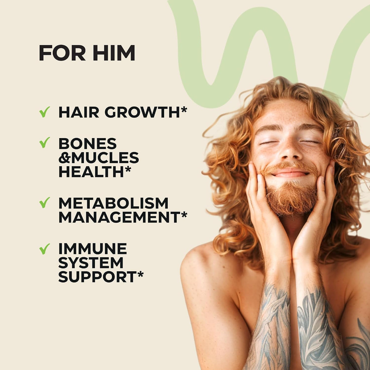Biotin for Hair Growth Women/Men 12000mcg, Skin & Nails Support Gummies with Collagen Peptides, Keratin, Retinol, Sugar Free, 120 Gummies (2 Pack) - görsel 5