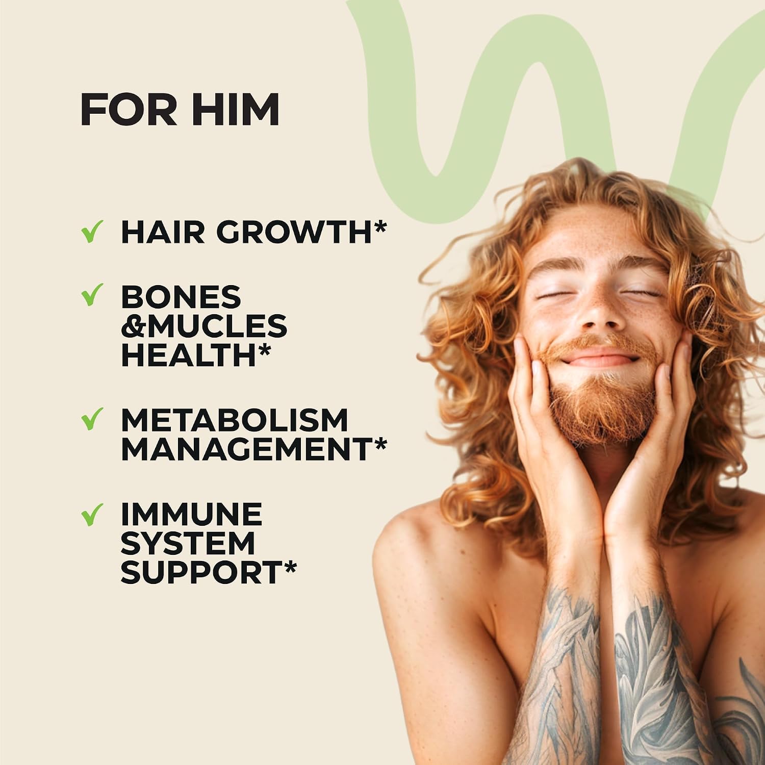Biotin for Hair Growth Women/Men 12000mcg, Skin & Nails Support Gummies with Collagen Peptides, Keratin, Retinol, Sugar Free, 120 Gummies (2 Pack) - görsel 5