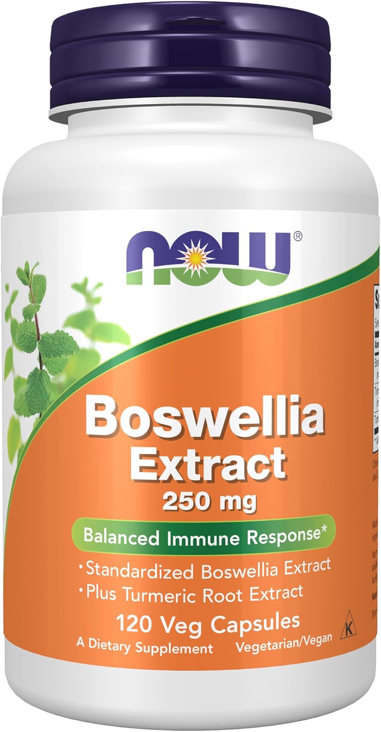 NOW Foods Boswellia Extract 250 mg with Turmeric Root Extract, 120 Veg Capsules - görsel 1
