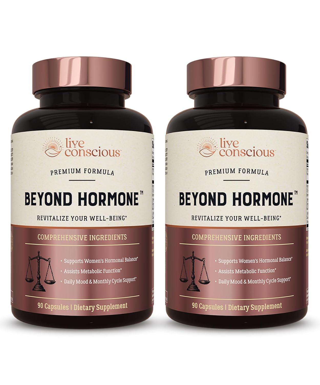 Live Conscious Beyond Hormone – Menopause & PMS Supplement with Berberine, DIM, Chaste Tree Berry, Maca Root, Myo & D-Chiro-Inositol – 90 Capsules - görsel 1