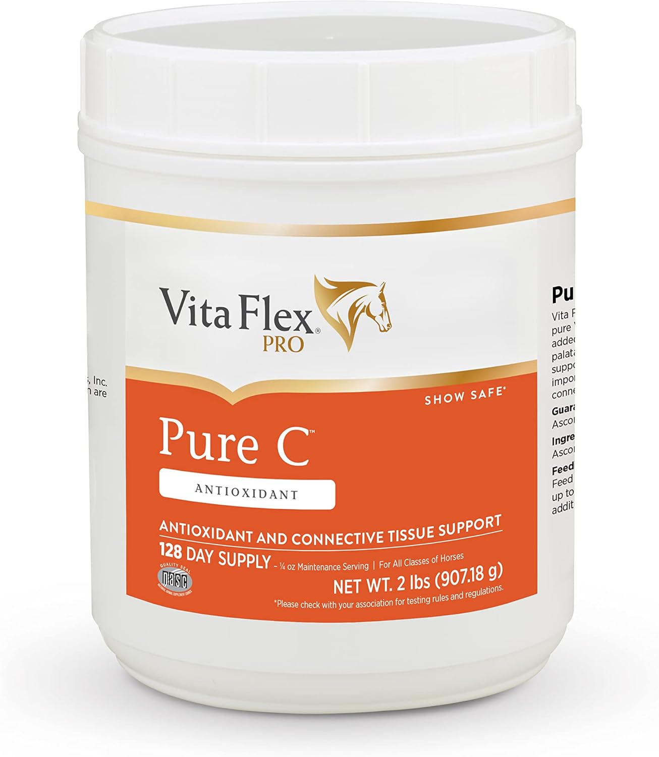Vita Flex Pro Pure C Antioxidant – Premium Horse Vitamin C Supplement, 2 lb - görsel 1