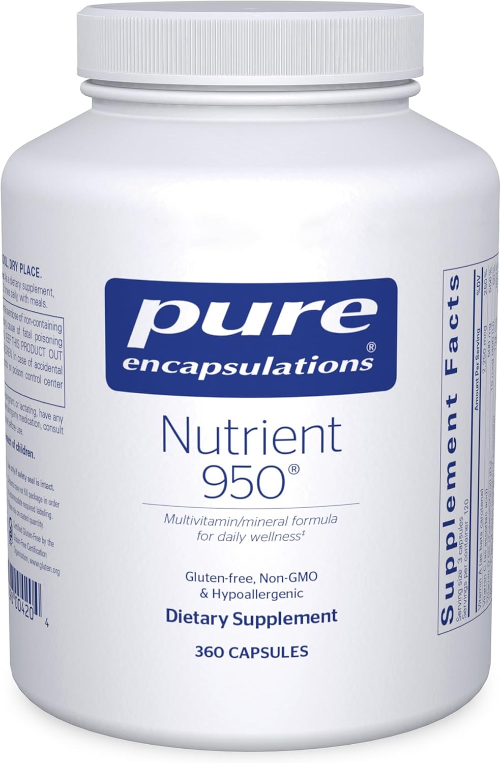 Pure Encapsulations Nutrient 950 | Hypoallergenic Multivitamin Mineral Supplement with Metafolin® - görsel 8