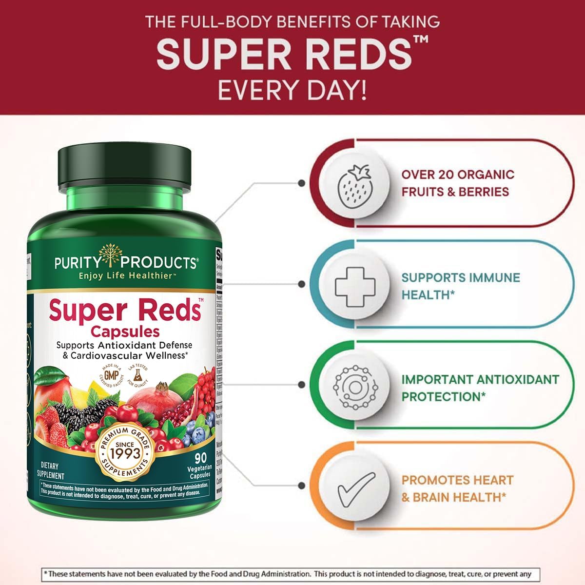 Purity Products Super Reds Capsules - 90 Capsules - görsel 3