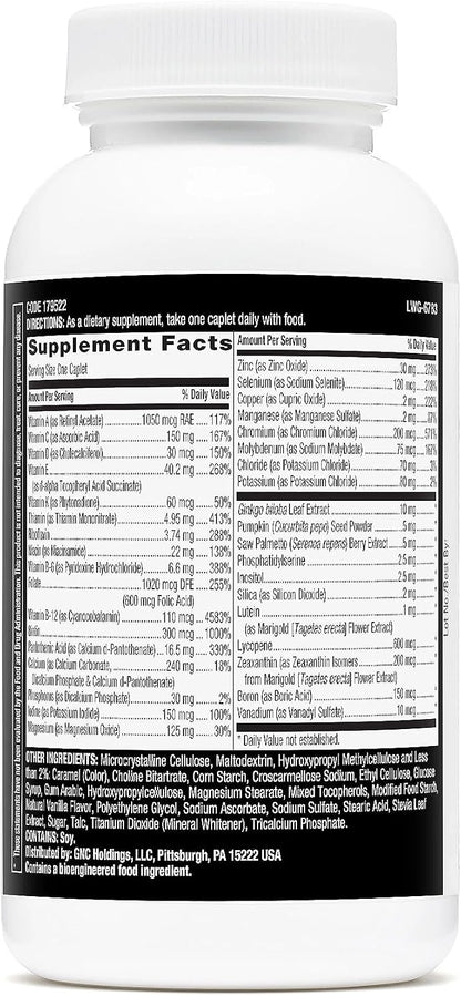 GNC Mega Men 50 Plus One Daily Multivitamin, Twin Pack, 60 Caplets per Bottle