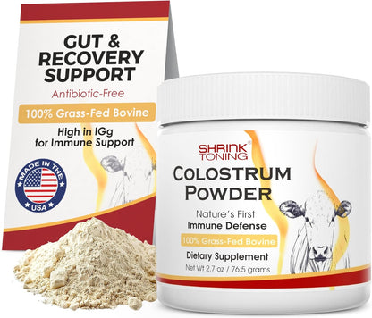 Shrink Colostrum Powder 77g – Natural Bovine Colostrum Supplement for Overall Health