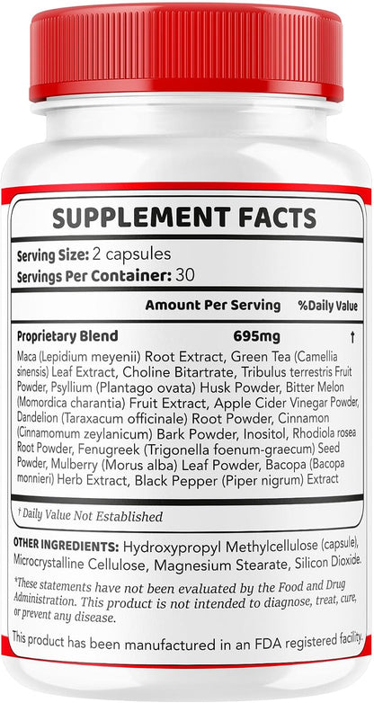 Sugar Delete Capsules – Premium All Natural Blood Sugar Support Food Supplement, 300 Capsules (5 Month Supply)