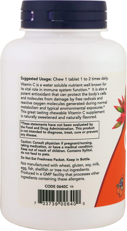 NOW Foods Chewable C-500, Cherry-Berry Flavour