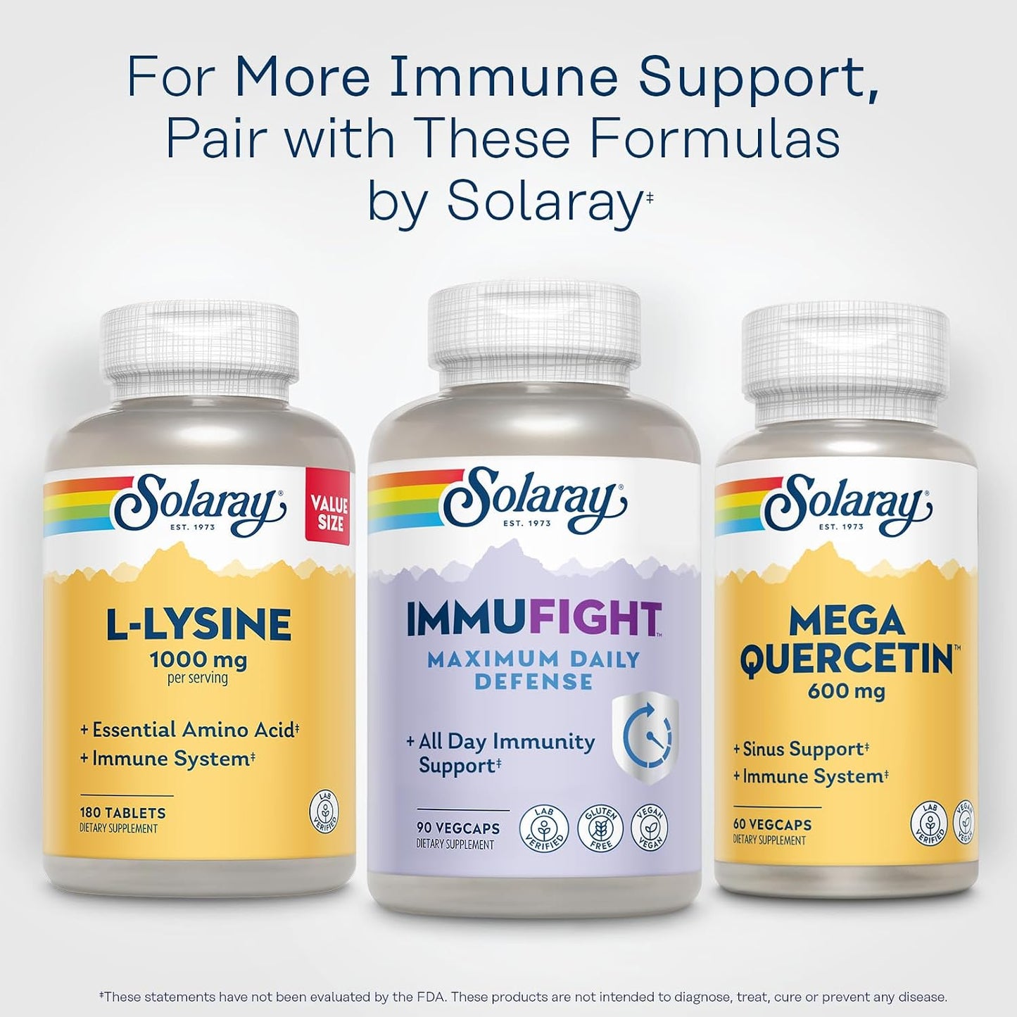 SOLARAY Immufight Maximum Daily Defence - Immune Support with Vitamin C, D, Zinc, Probiotics & Monolaurin - Vegan & Gluten-free - 90 VegCaps (30 Servings) - görsel 6