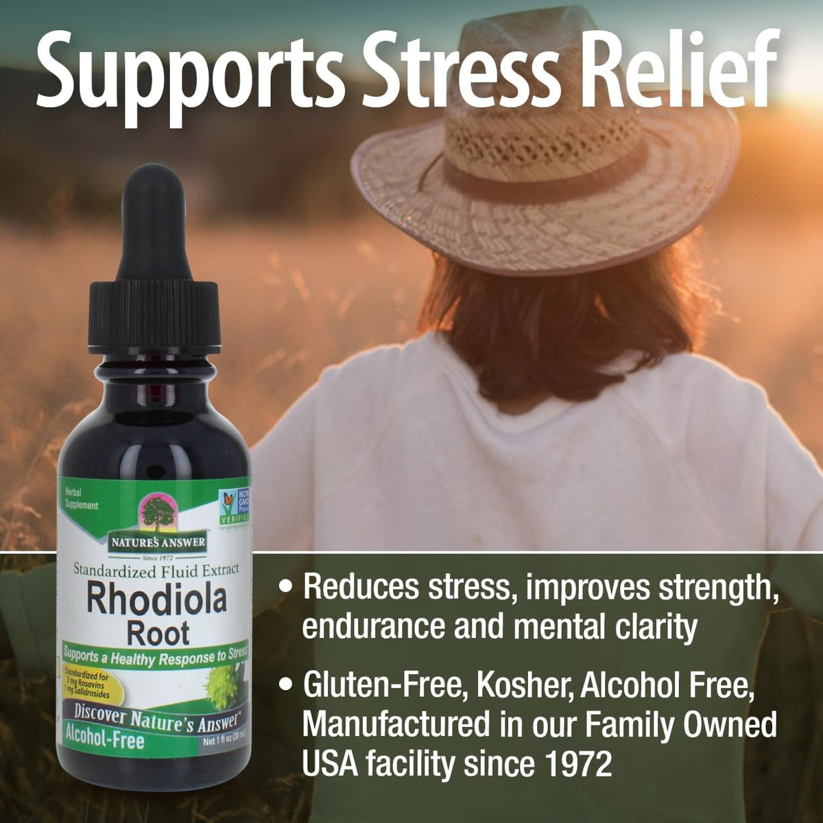 Nature's Answer Alcohol-Free Rhodiola Root, 30ml, Pack of 2 - görsel 4