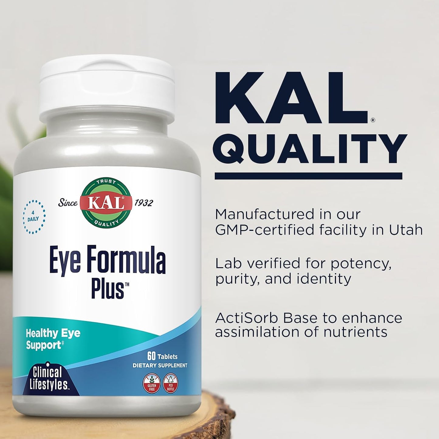 KAL Eye Formula Plus - Eye Health Supplement with Lutein, Zeaxanthin and Bilberry - görsel 4