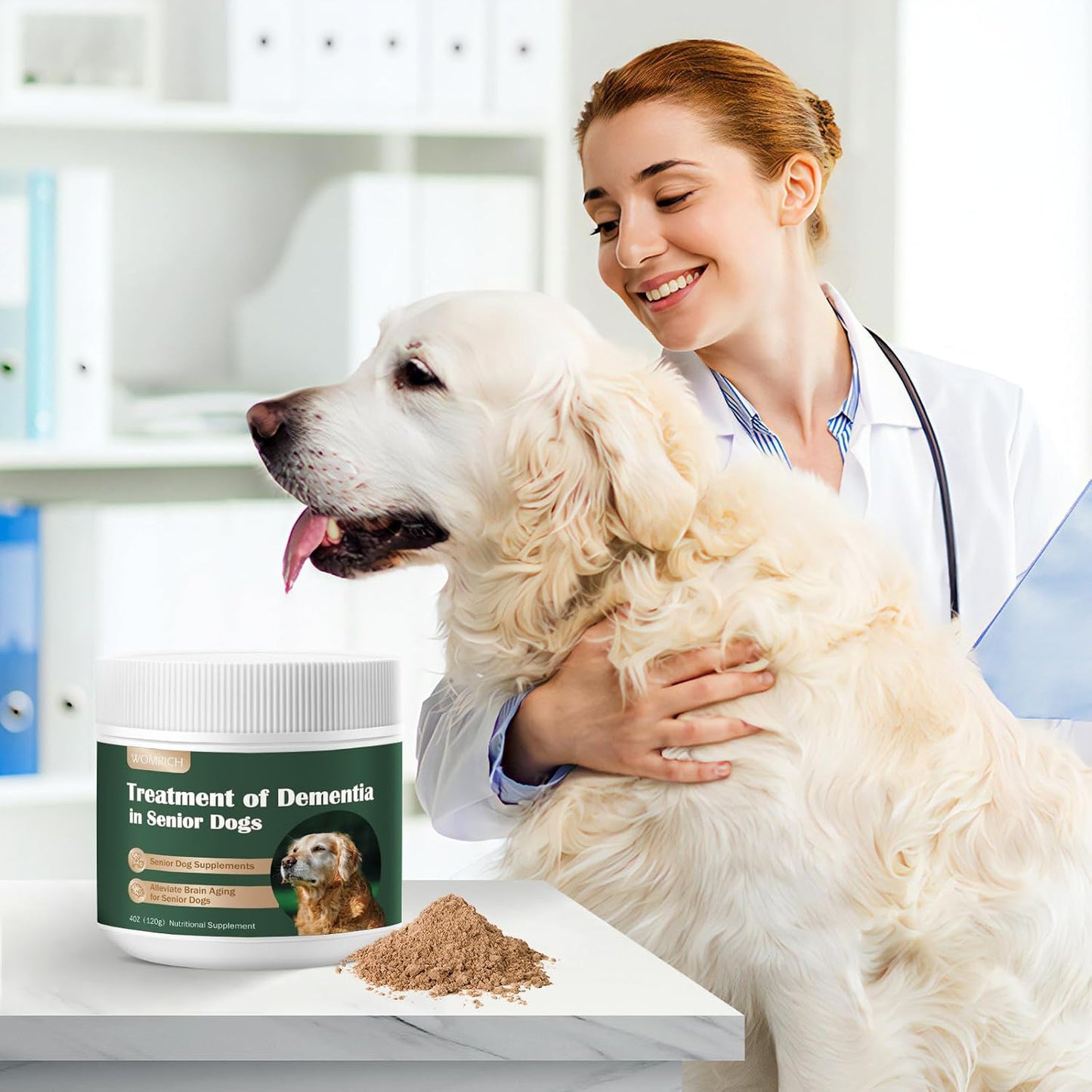 Senior Dog Supplements - Mushroom Powder for Cognitive Support (120g) - görsel 4