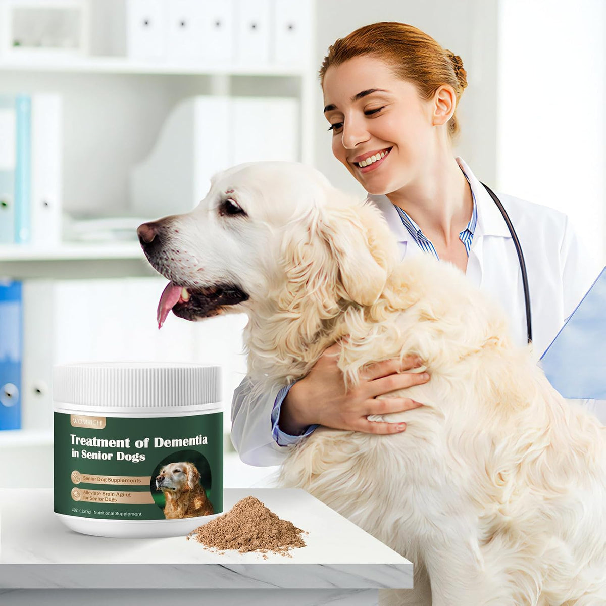 Senior Dog Supplements - Mushroom Powder for Cognitive Support (120g) - görsel 4