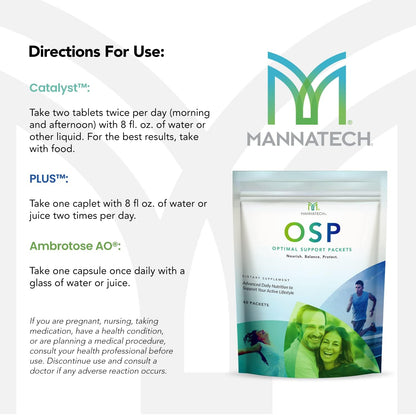 Mannatech Optimal Support Sachets – Daily Multivitamin with Ashwagandha, 60 Sachets